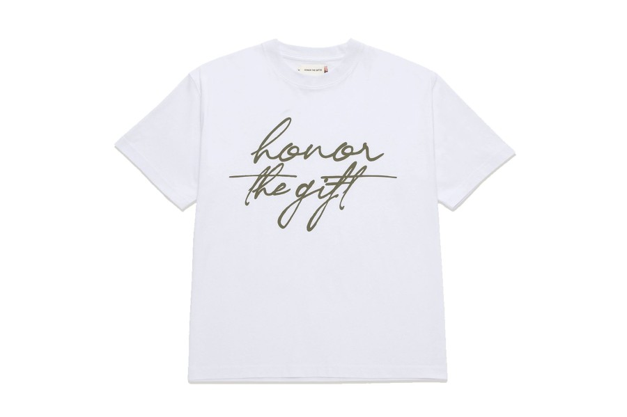 Clothing HONOR THE GIFT | Htg Script Short Sleeve Tee White