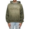 Clothing PURPLE BRAND | Heavyweight Fleece Pullover Hoodie Winter Moss Cutout Wordmark