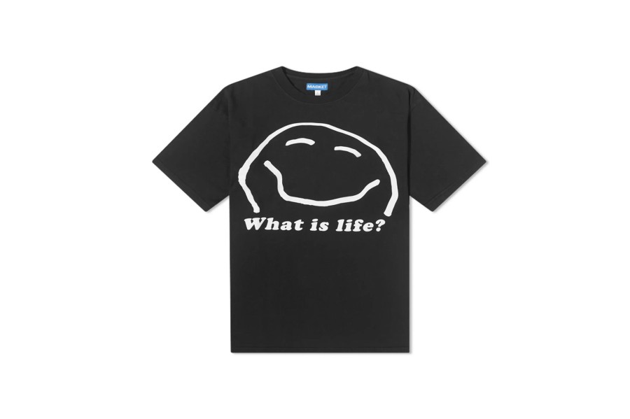 Clothing MARKET | What Is Life T-Shirt Washed Black