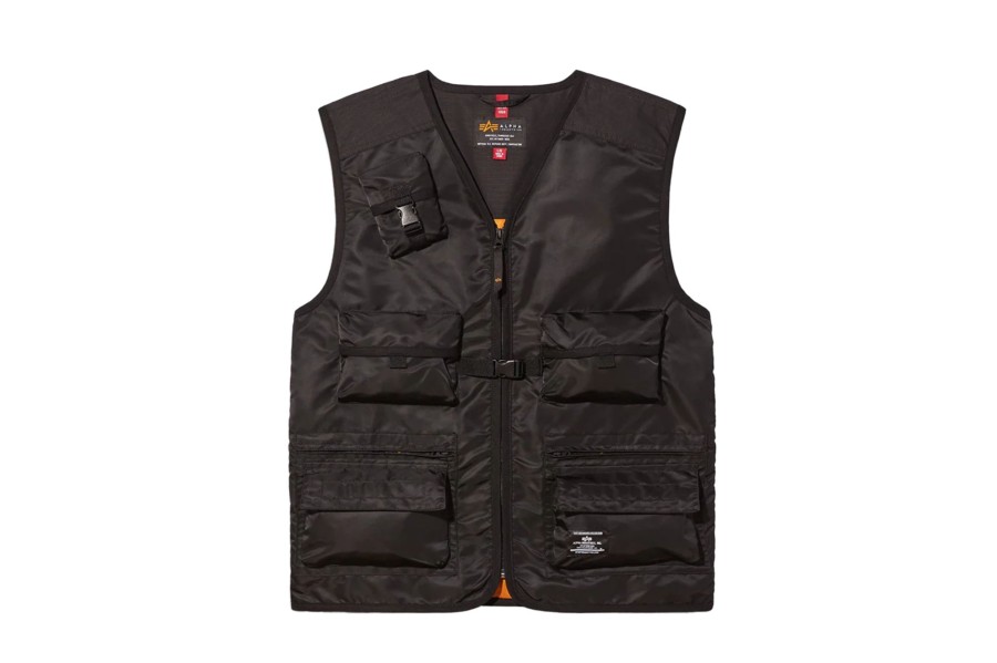 Clothing ALPHA INDUSTRIES | Black Nylon Utility Vest