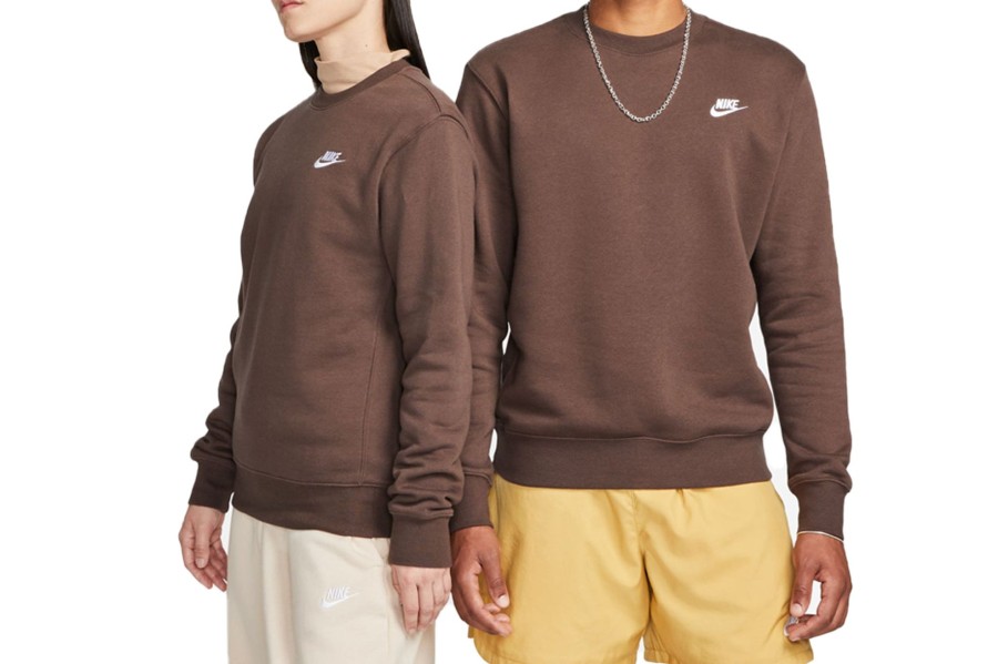 Clothing NIKE | Sportswear Club Fleece Crew Baroque Brown