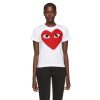 Clothing COMME DES GARCONS | Women'S Cdg Big Red Heart White T-Shirt