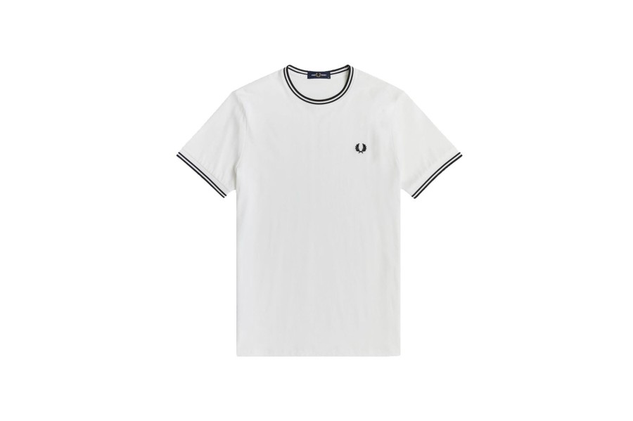 Clothing FRED PERRY | Twin Tipped T-Shirt White