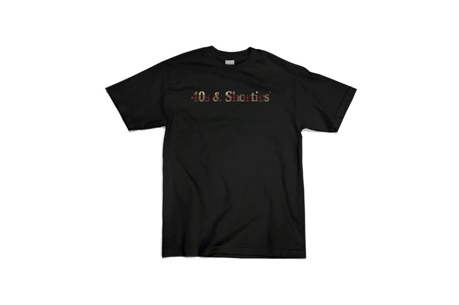 Clothing 40s AND SHORTIES | Big Ben Text Logo Tee Black