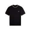 Clothing FRED PERRY | Crew Neck Pique Tee Black