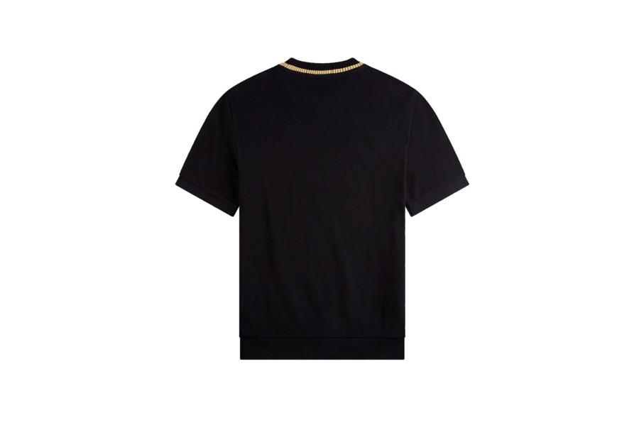 Clothing FRED PERRY | Crew Neck Pique Tee Black