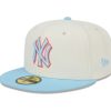 Clothing NEW ERA | New Era Mlb New York Yankees Color Pack Off White/Skyblue 59Fifty Fitted