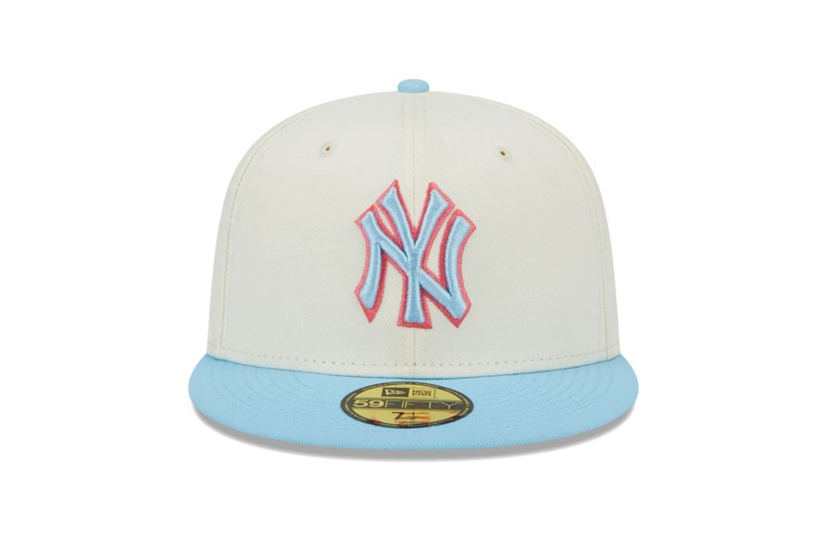 Clothing NEW ERA | New Era Mlb New York Yankees Color Pack Off White/Skyblue 59Fifty Fitted