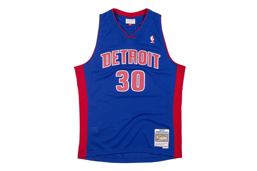 Clothing MITCHELL u0026 NESS | Detroit Pistons Rasheed Wallace #30 Jersey 2003-04