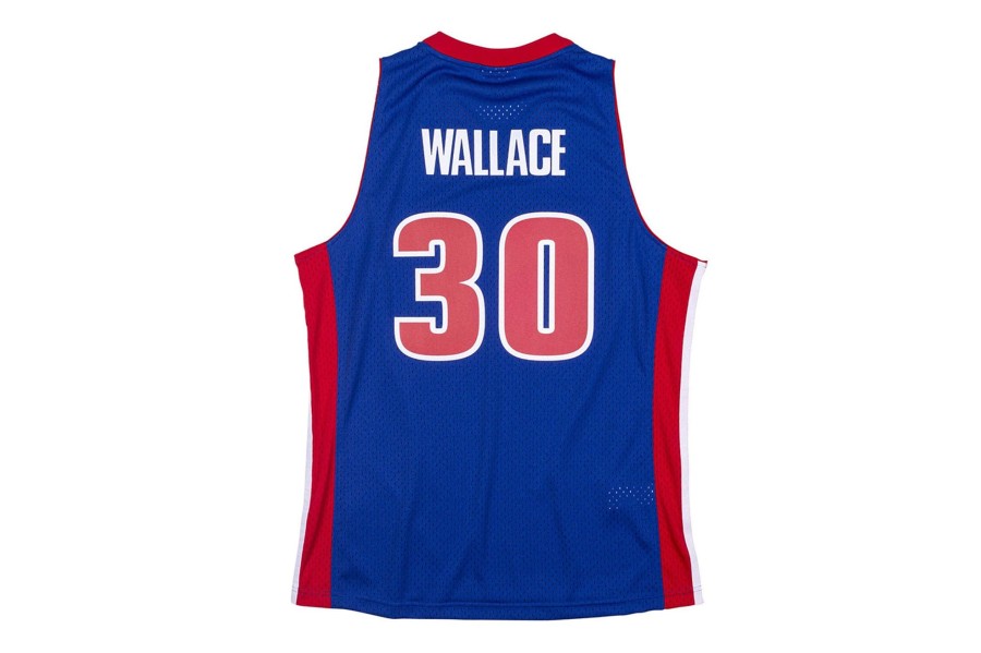 Clothing MITCHELL u0026 NESS | Detroit Pistons Rasheed Wallace #30 Jersey 2003-04