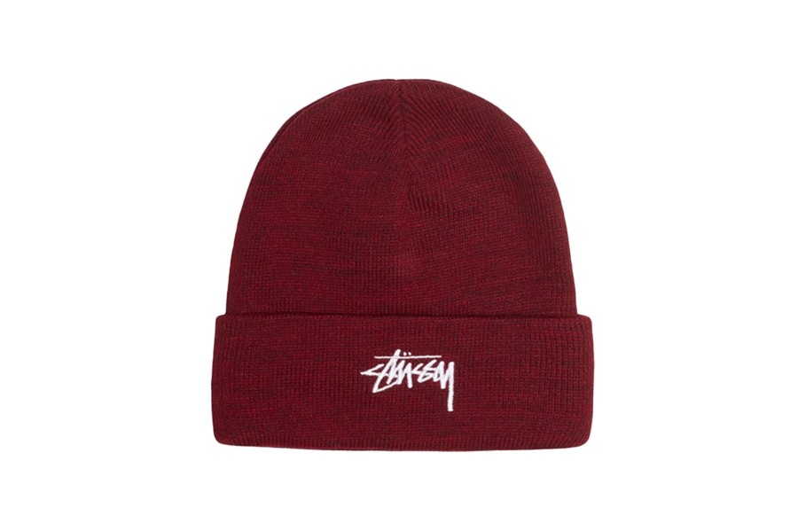 Clothing STUSSY | Basic Cuff Beanie Dark Red