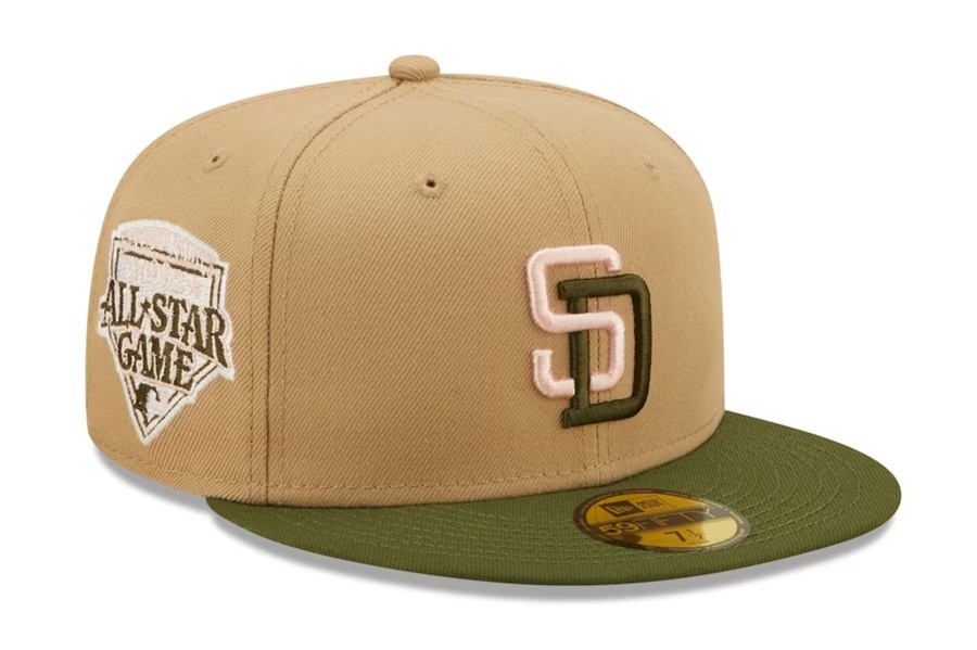 Clothing NEW ERA | New Era Mlb San Diego Padres Camel Pink Olive 1992 All Star Game 59Fifty Fitted