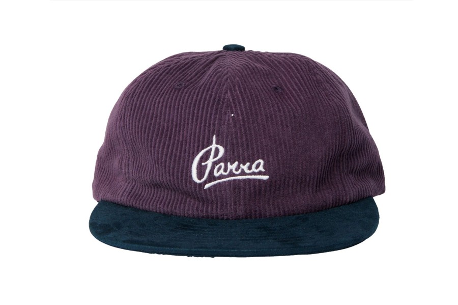 Clothing PARRA | Painters Script Corduroy 6 Panel Hat Purple