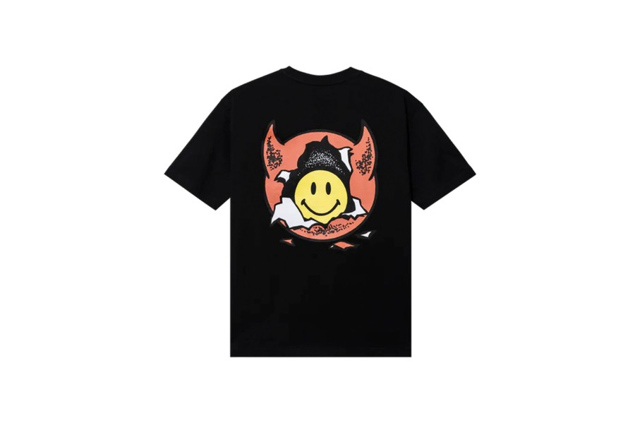 Clothing MARKET | Smiley Inner Peace T-Shirt Washed Black