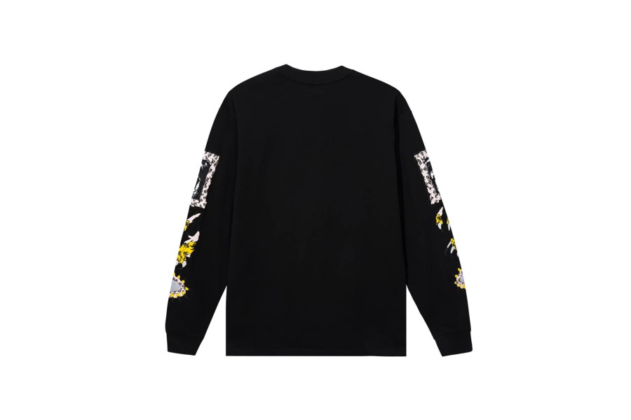 Clothing MARKET | Warped Beware Long Sleeve T-Shirt Black