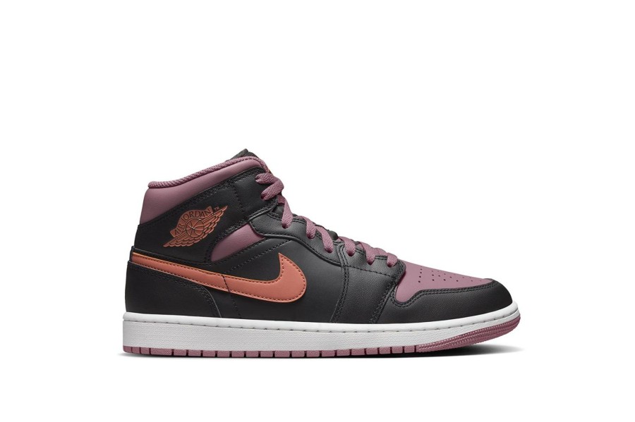 Shoes JORDAN | Air Jordan 1 Mid Se Black Sky J Orange