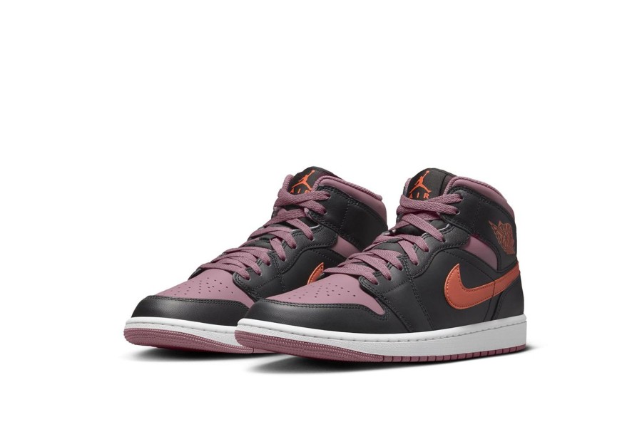 Shoes JORDAN | Air Jordan 1 Mid Se Black Sky J Orange