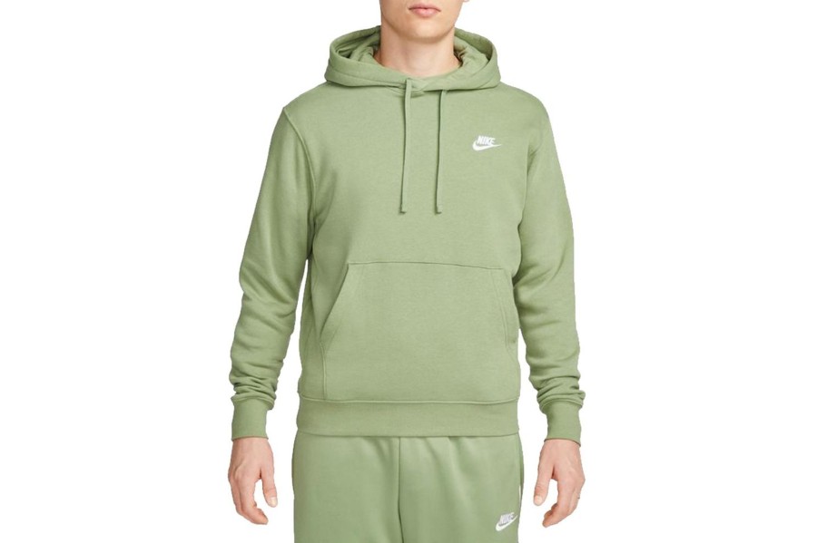 Clothing NIKE | Sportswear Club Fleece Pullover Hoodie Oil Green