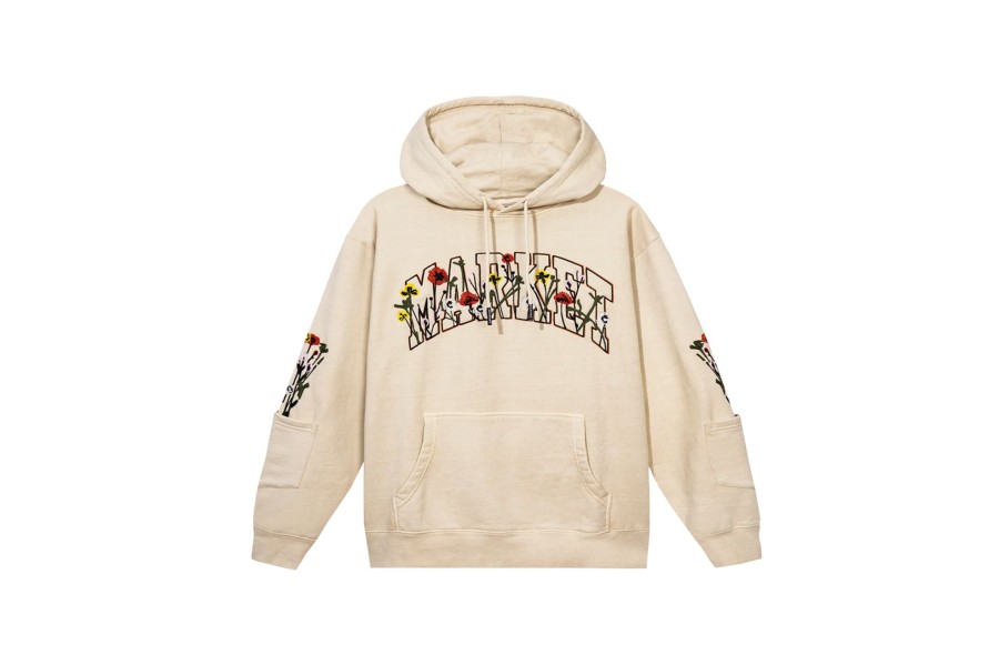 Clothing MARKET | Bouquet Pullover Hoodie Ecru