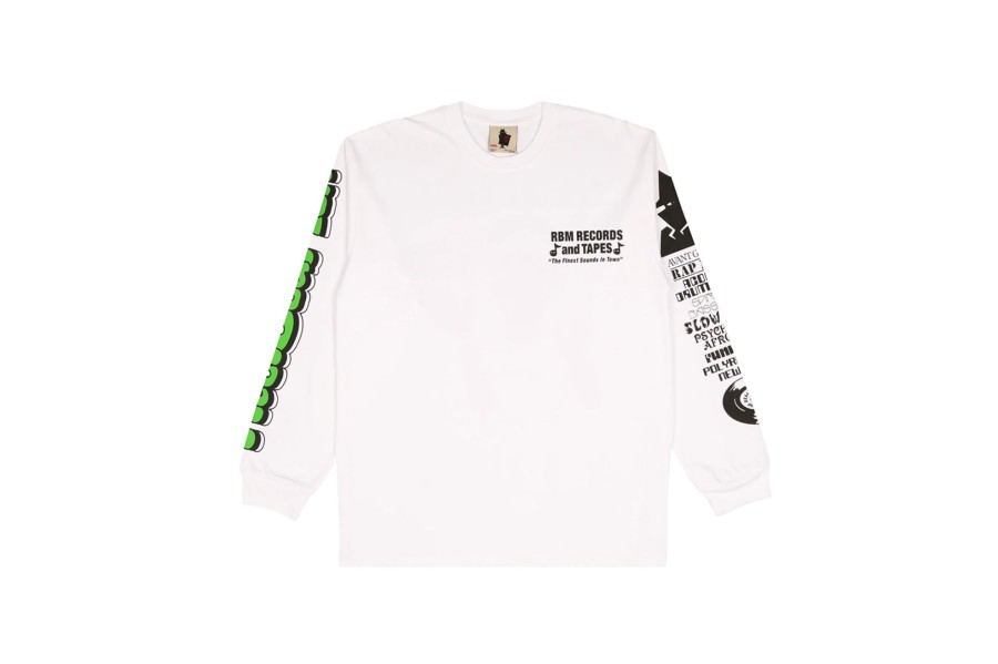 Clothing REAL BAD MAN | Records And Tapes Long Sleeve Tee White