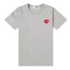 Clothing COMME DES GARCONS | Cdg Invader Pixel Heart T-Shirt Grey