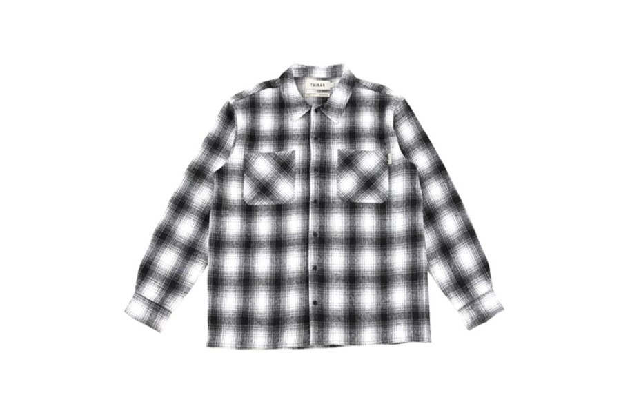 Clothing TAIKAN | Heavyweight Plaid Shirt Black