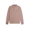 Clothing FRED PERRY | Long Sleeve Plain Fred Perry Shirt Dark Pink