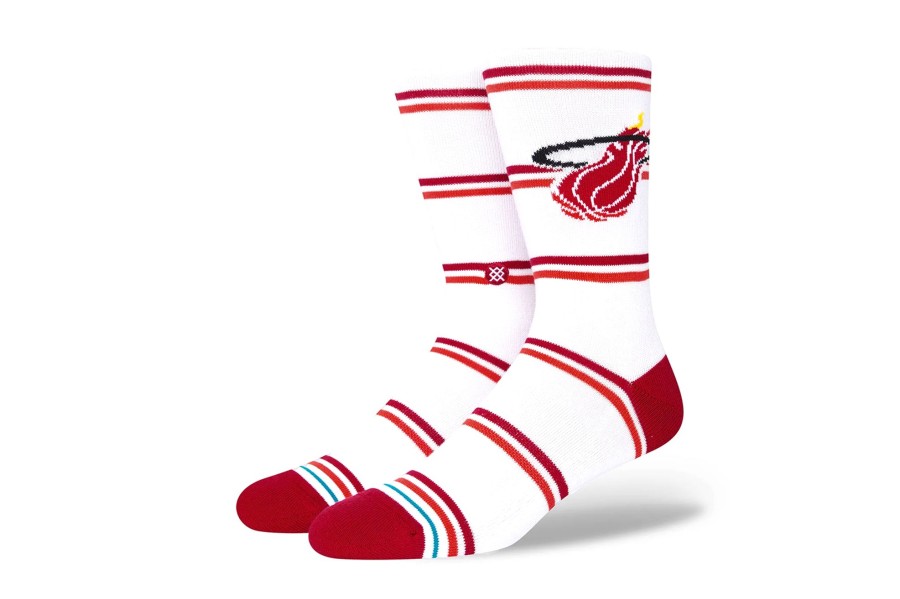 Clothing STANCE | Nba Classics Miami Heat Crew Socks