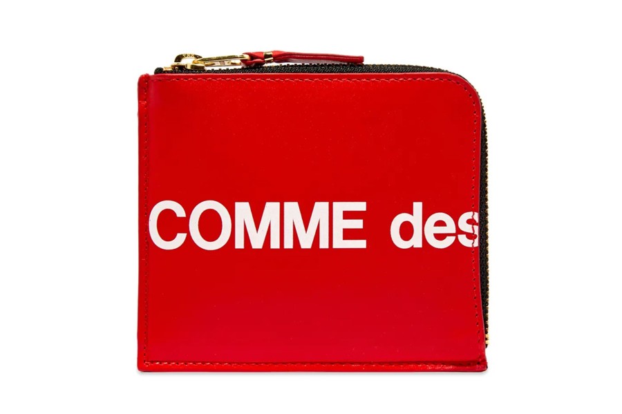 Clothing COMME DES GARCONS | Cdg Huge Logo Wallet Red