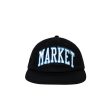 Clothing MARKET | Offset Arc 6 Panel Hat Black