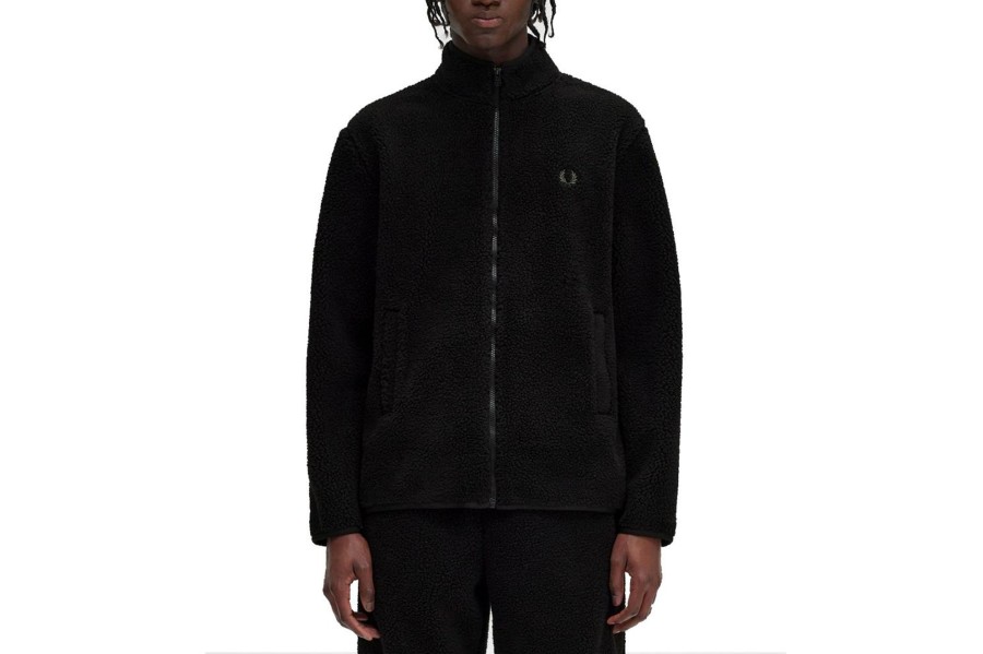 Clothing FRED PERRY | Zip Through Borg Fleece