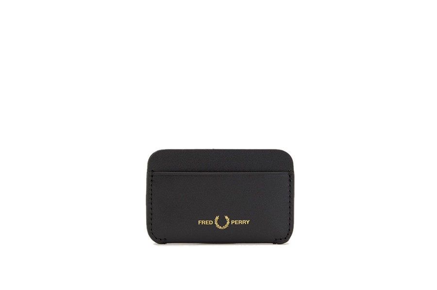 Clothing FRED PERRY | Burnished Leather Cardholder Black