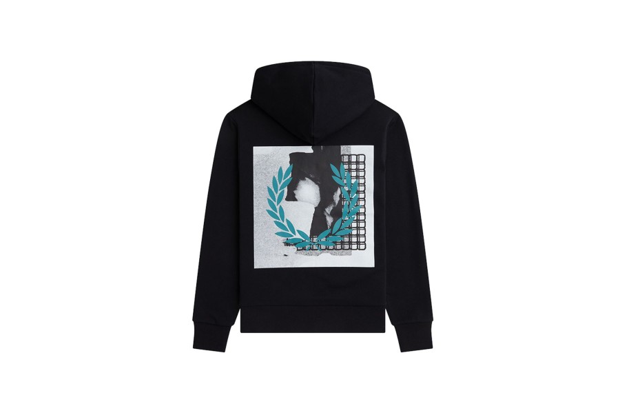 Clothing FRED PERRY | Rave Graphic Hooded Sweatshirt