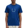 Clothing FRED PERRY | Laurel Wreath Graphic T-Shirt Shaded Cobalt