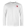 Clothing COMME DES GARCONS | Cdg Layered Red Heart Long Sleeve T-Shirt White