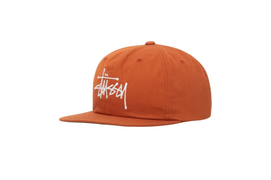 Clothing STUSSY | Basic Strapback Cap Dark Orange