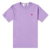 Clothing COMME DES GARCONS | Cdg Small Red Heart T-Shirt Purple