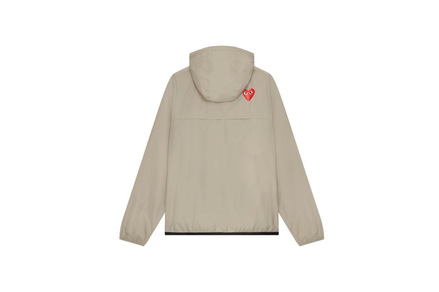 Clothing COMME DES GARCONS | Cdg X K-Way Half Zip Jacket Beige Grey