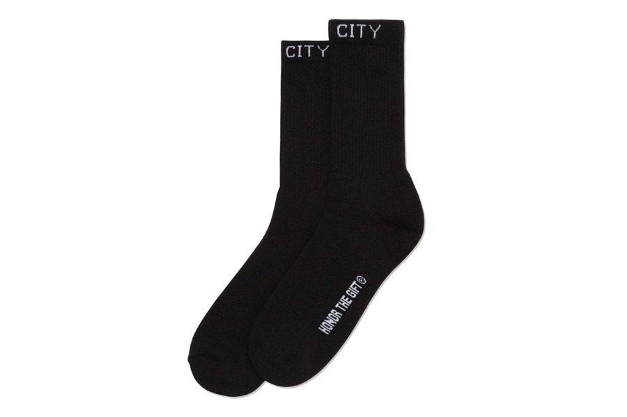 Clothing HONOR THE GIFT | Htg Inner City Rib Sock Black