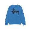 Clothing STUSSY | Basic Stussy Pigment Dyed Crewneck Blue