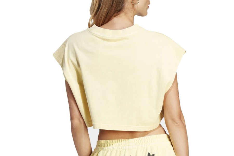 Clothing ADIDAS | Women'S Adidas Originals Muscle Crop Tee Yellow