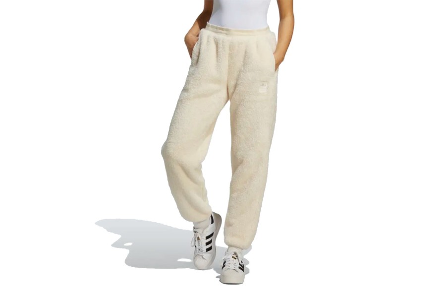 Clothing ADIDAS | Adidas Essentials+ Fluffy Teddy Pants Wonder White