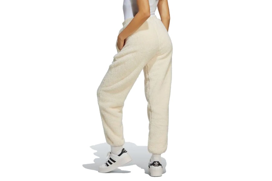 Clothing ADIDAS | Adidas Essentials+ Fluffy Teddy Pants Wonder White