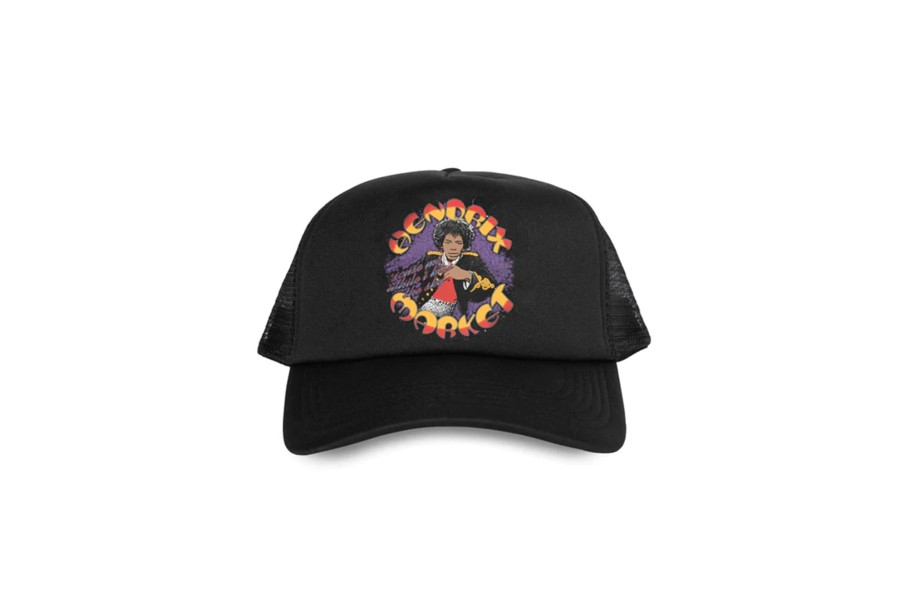 Clothing MARKET | Kiss The Sky Trucker Hat Black