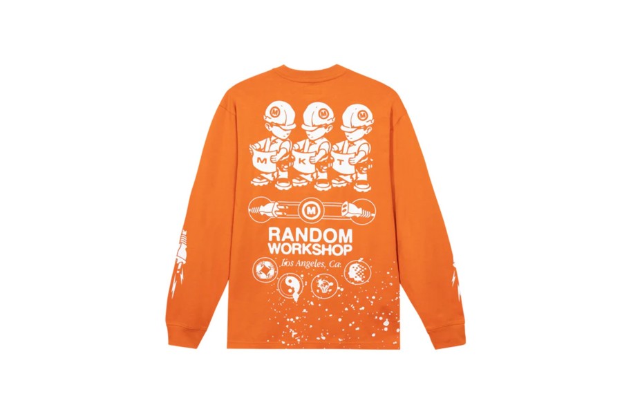 Clothing MARKET | Plan Check Longsleeve T-Shirt Safety Orange