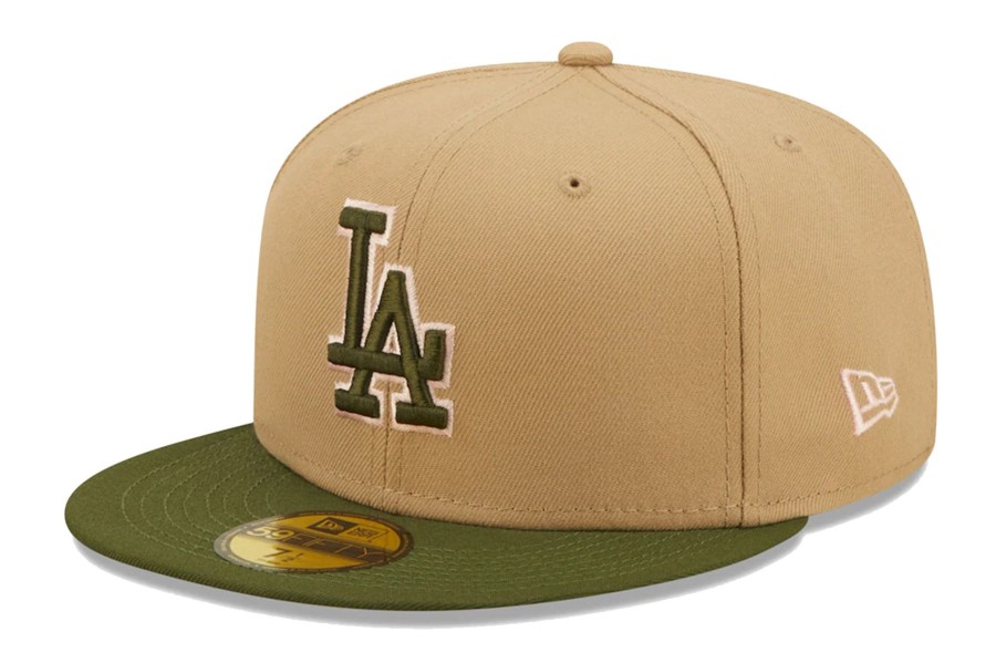 Clothing NEW ERA | New Era Mlb Los Angeles Dodgers Camel Pink Olive 1992 All Star Game 59Fifty Fitted