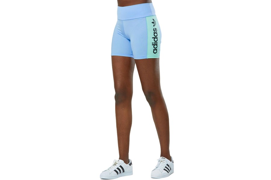 Clothing ADIDAS | Women'S Adidas Originals High Shine Shorts Blue Green