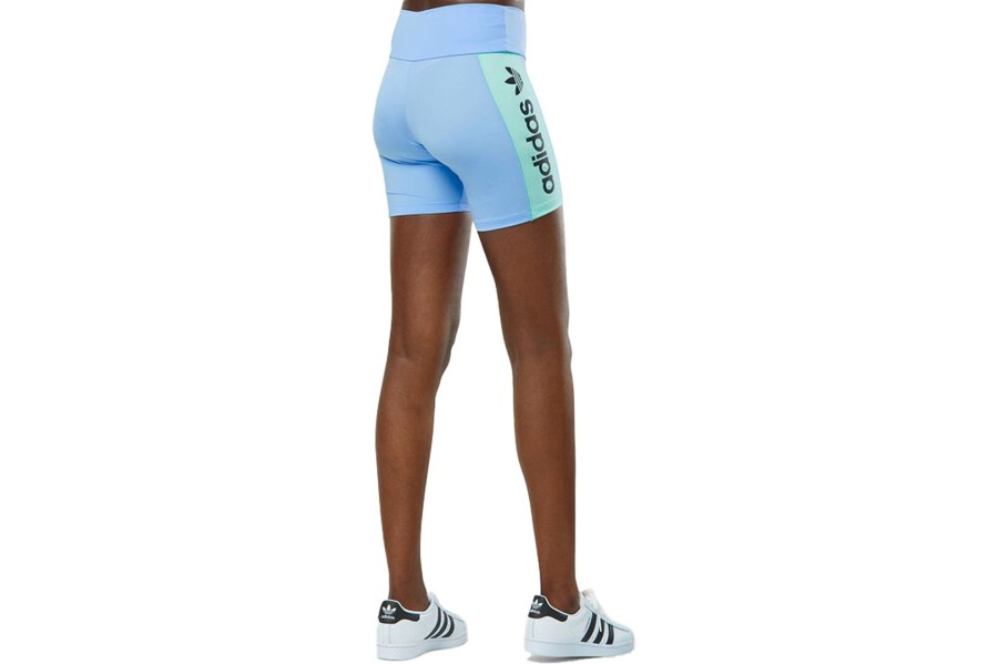 Clothing ADIDAS | Women'S Adidas Originals High Shine Shorts Blue Green