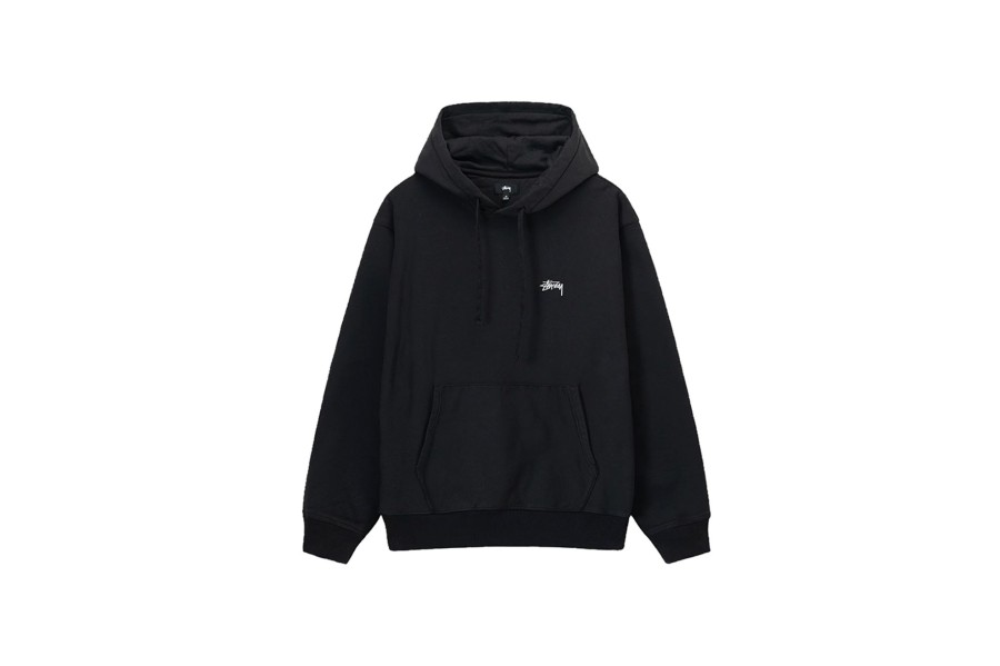 Clothing STUSSY | Stock Logo Hood Washed Black