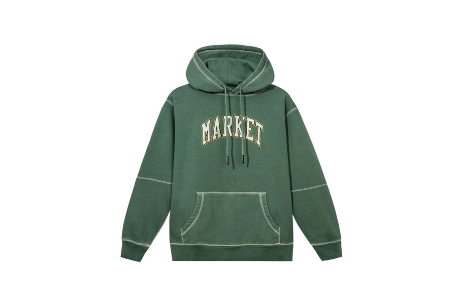 Clothing MARKET | Triple Stitch Pullover Hoodie Emerald